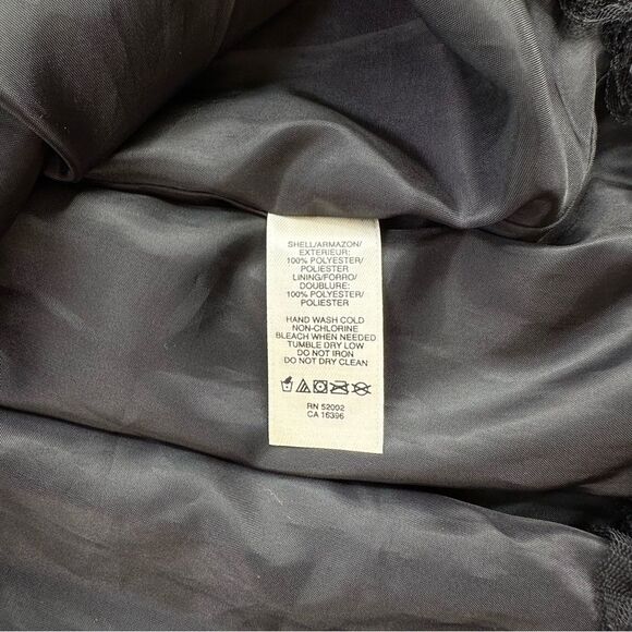 FEMME by DKNY Jeans Black Embellished Waist Satin Mini Dress Size Medium - Picture 8 of 13